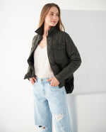 Chaqueta abullonada para mujer - Verde