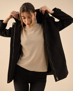 Chaqueta larga para mujer - Negro 34_421G200_NEG190303_6