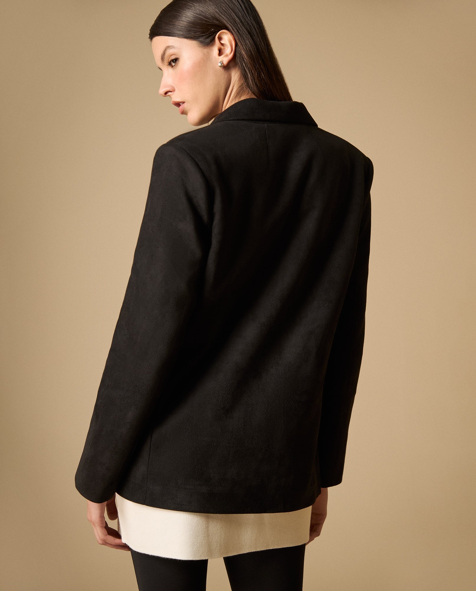 Blazer silueta trench con solapas - Negro 34_421H203_NEG190303_5
