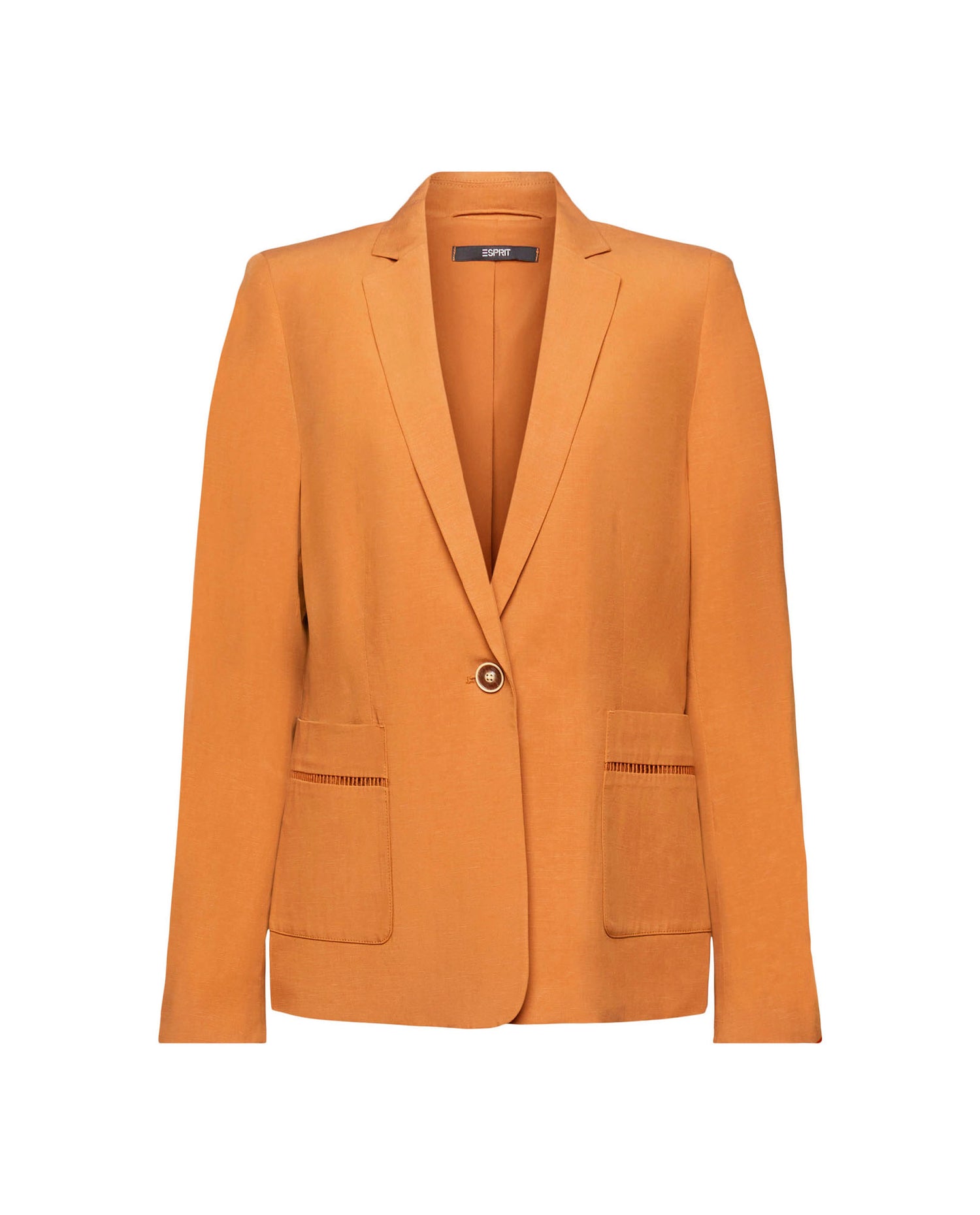 Blazer con botón en frente para mujer - Café