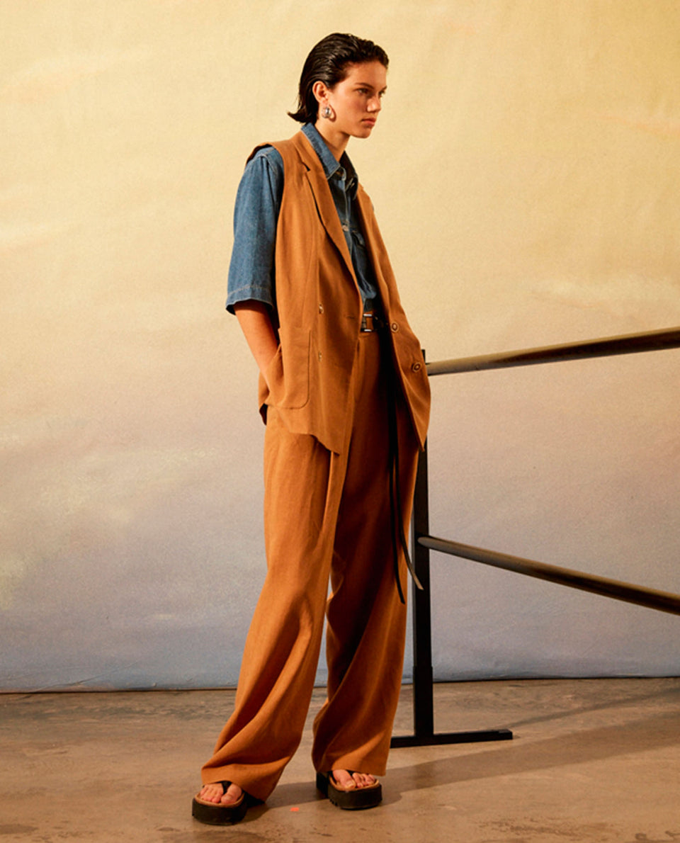 Blazer manga sisa para mujer - Café 34_422E707_CAF171044_7