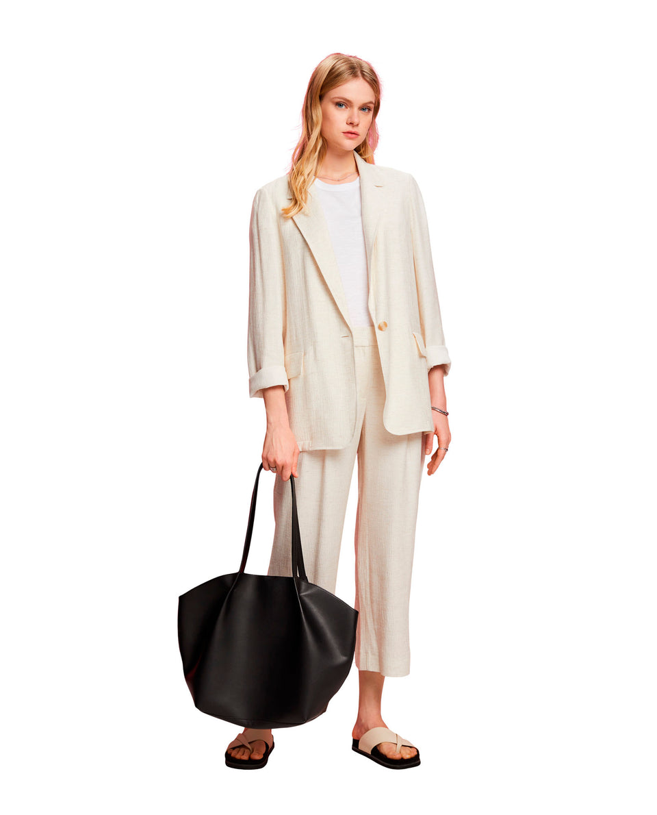 Blazer con tapas decorativas para mujer - Crudo 34_422E708_CRU141106_3
