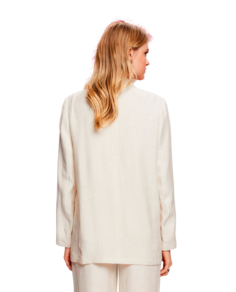 Blazer con tapas decorativas para mujer - Crudo 34_422E708_CRU141106_4