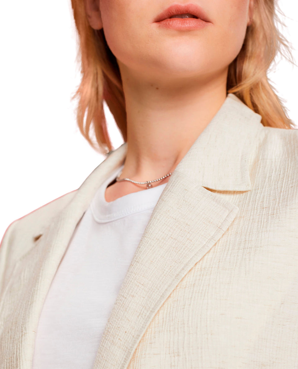 Blazer con tapas decorativas para mujer - Crudo 34_422E708_CRU141106_5