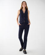 Chaleco con ajuste de broches para mujer - Azul