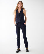 Chaleco con ajuste de broches para mujer - Azul