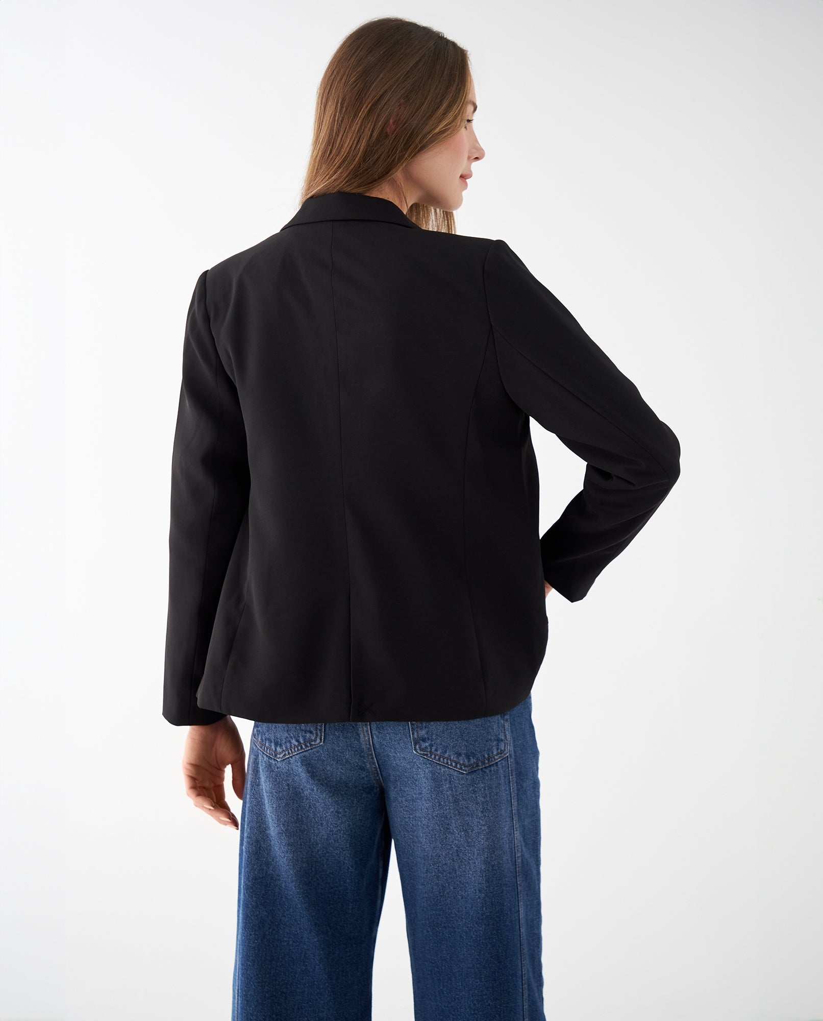Chaqueta tipo blazer para mujer - Negro 34_422F201_NEG193909_4
