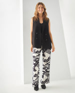 Chaleco tipo blazer para mujer - Negro