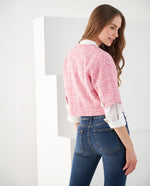 Chaqueta de diseño abierto para mujer - Rosa