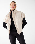 Chaqueta tipo chaleco para mujer - Beige