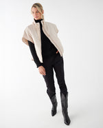 Chaqueta tipo chaleco para mujer - Beige