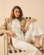 Chaqueta tipo kimono para mujer - Café
