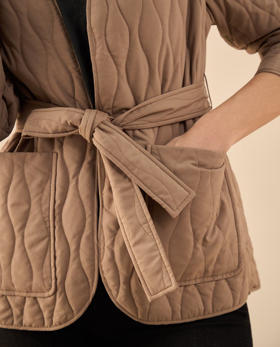 Chaqueta abullonada para mujer - Café 34_422G202_CAF171230_3