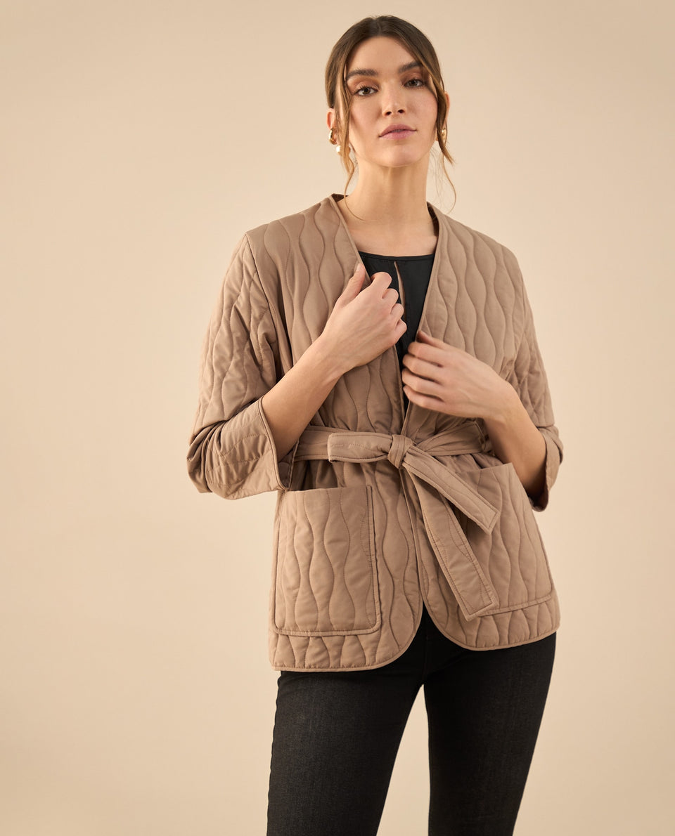 Chaqueta abullonada para mujer - Café 34_422G202_CAF171230_6