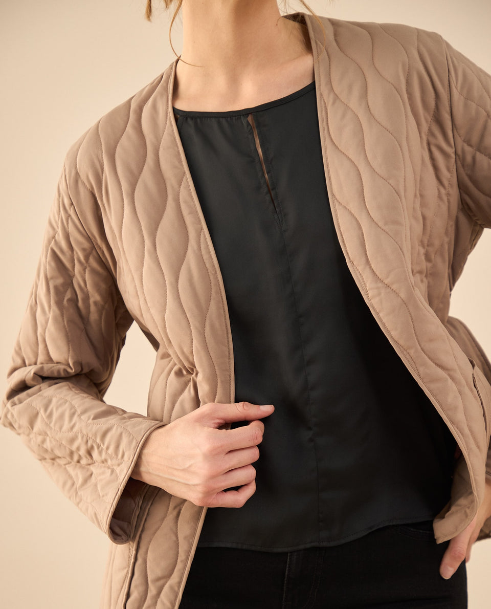 Chaqueta abullonada para mujer - Café 34_422G202_CAF171230_7
