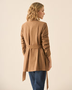 Chaqueta tipo blazer para mujer - Café