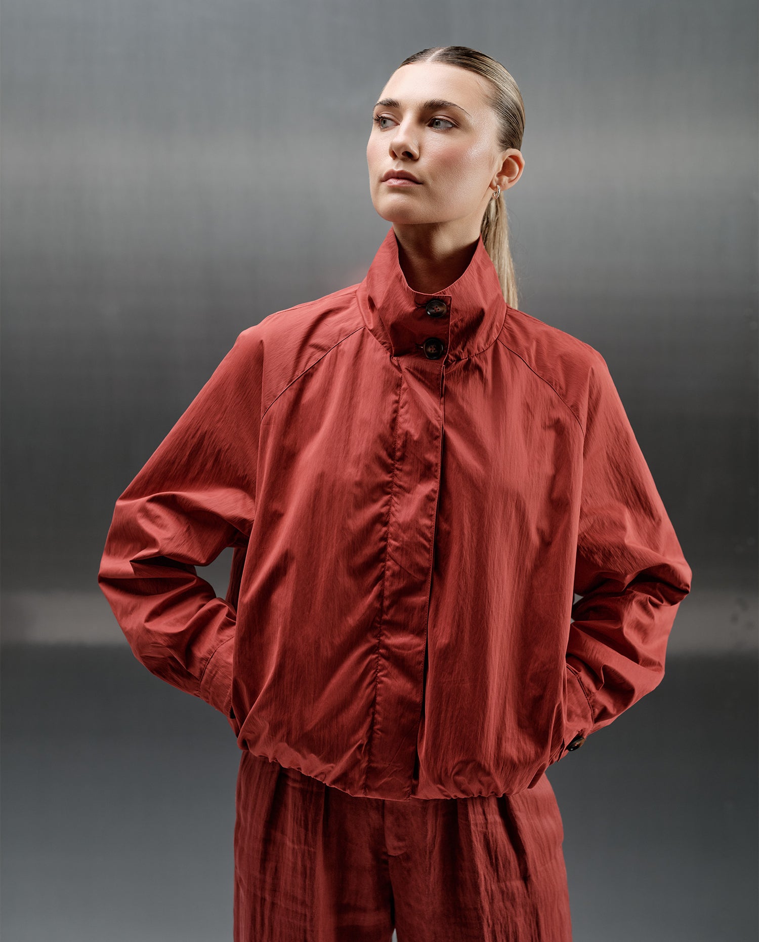 Chaqueta Regular Suelta Esprit - Rojo