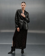 Blazer con acabado brillante - Negro