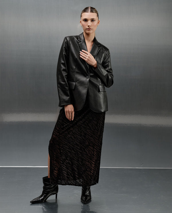 Blazer con acabado brillante - Negro 34_423H202_NEG194218_0
