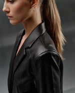 Blazer con acabado brillante - Negro
