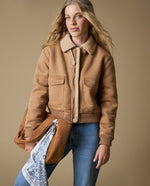 Chaqueta con cuello afelpado - Cafe 34_423H207_CAF171038_0
