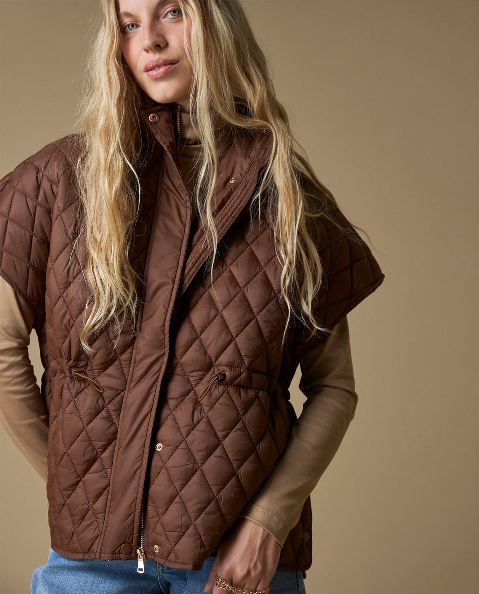 Chaleco Acolchado Medio Esprit - Cafe 34_423H217_CAF191224_3