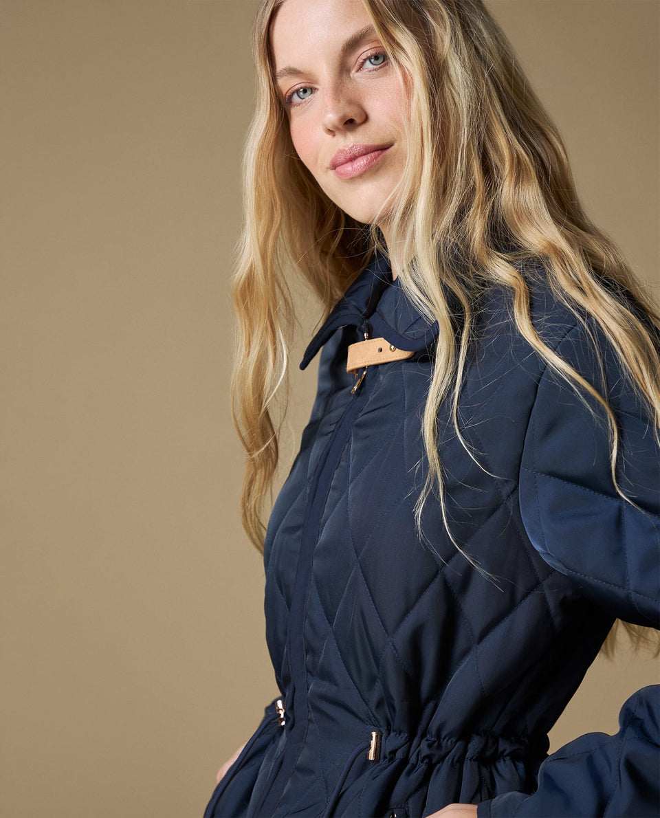 Chaqueta acolchada cintura ajustable - Azul 34_423H218_AZU174421_4
