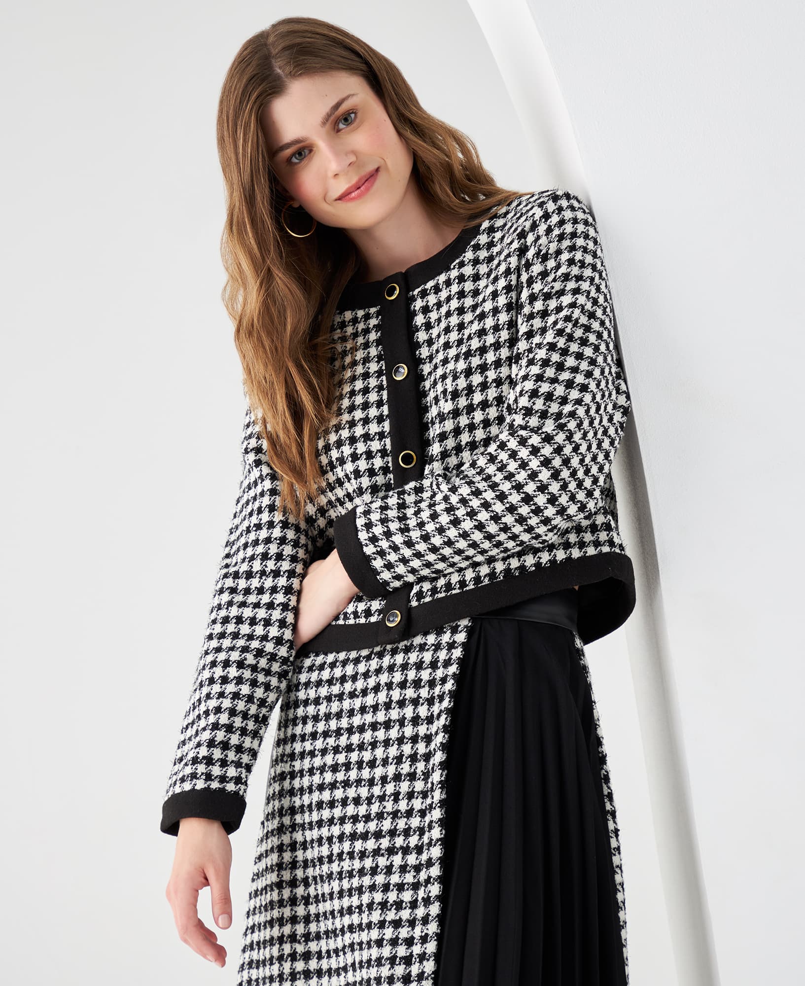 Abrigo con efecto brillo para mujer - Crudo 34_429E228_CRU111001_5