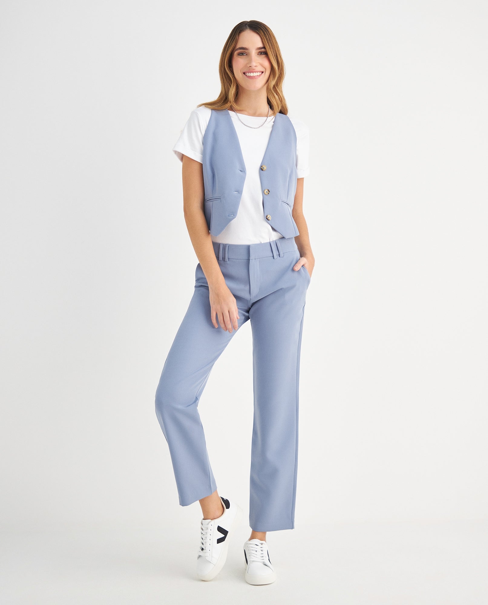 Chaleco tipo sastre para mujer - Azul 34_429F010_AZU193923_5