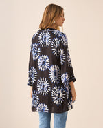 Cárdigan de tela fluida para mujer - Azul