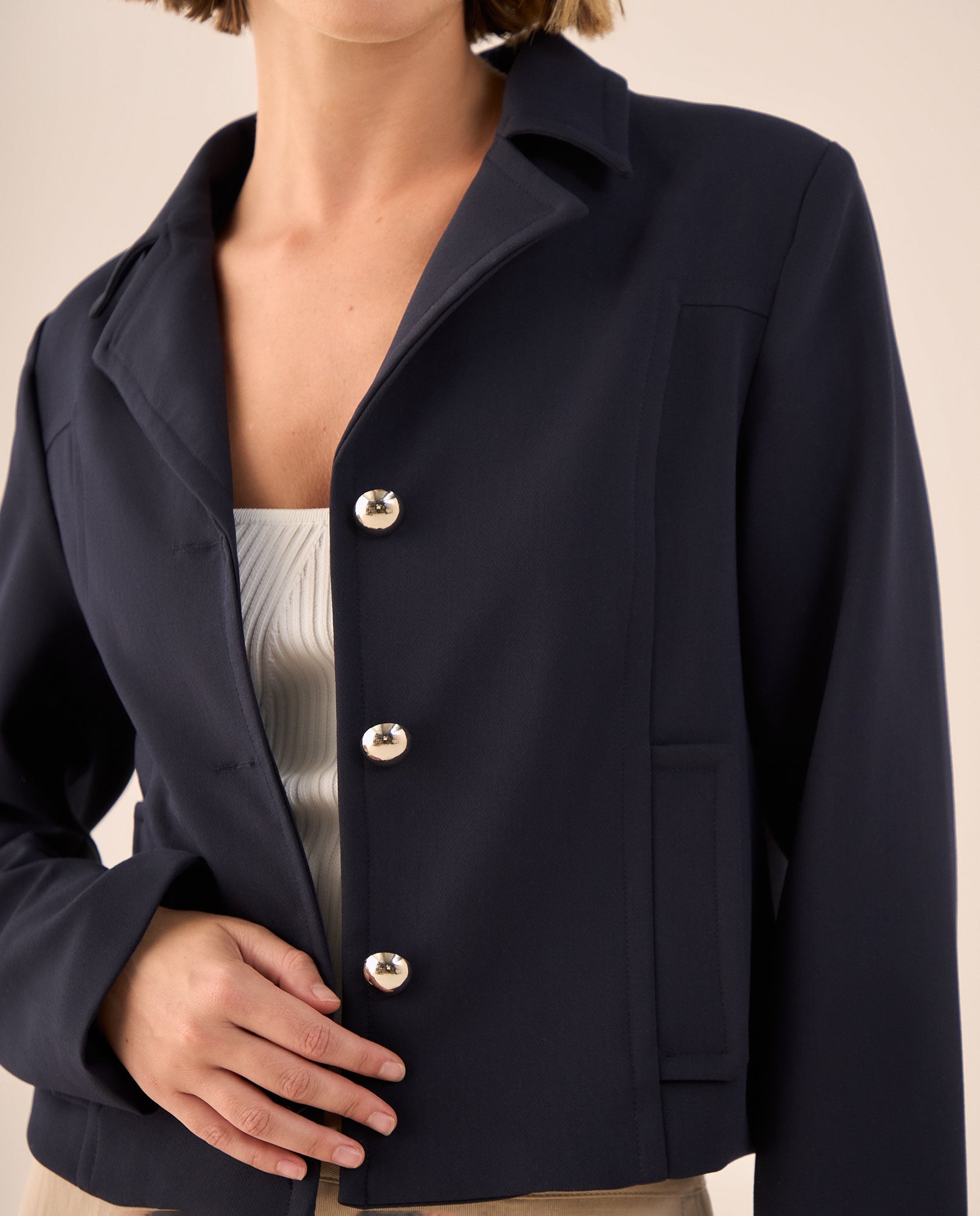 Blazer Blanco con Botones Dorados - Azul 34_429G208_AZU175126_3