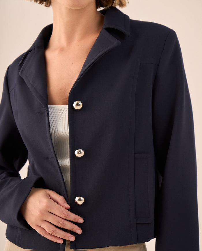 Blazer Blanco con Botones Dorados - Azul 34_429G208_AZU175126_3
