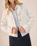 Blazer Blanco con Botones Dorados - Blanco