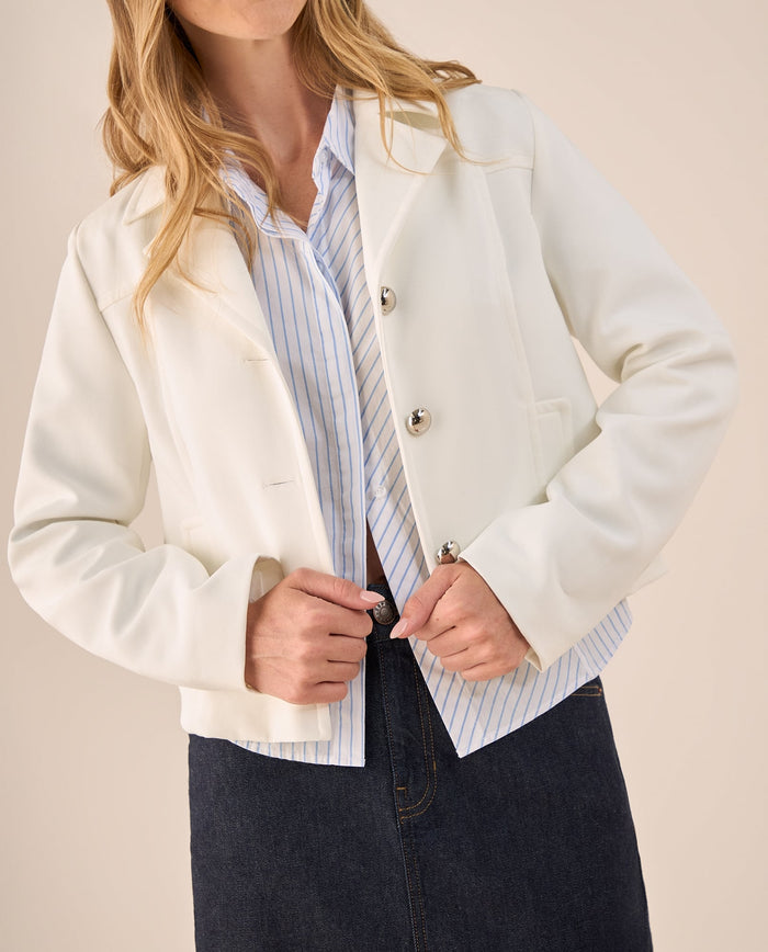 Blazer Blanco con Botones Dorados - Blanco 34_429G208_BLA120601_3