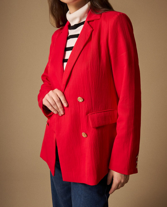 Blazer Rojo con Botones Dorados - Rojo 34_429G214_ROJ171537_3