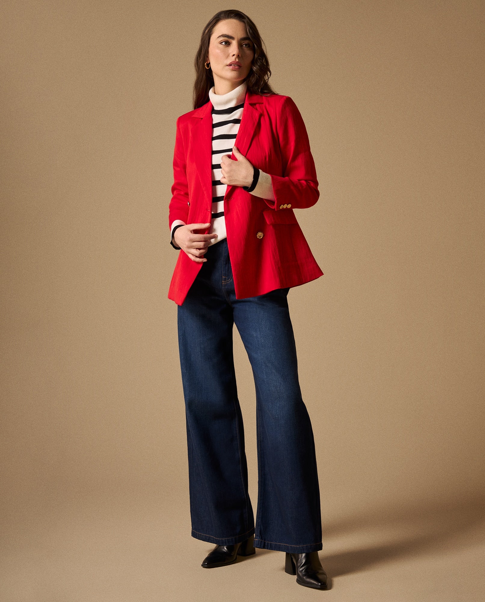 Blazer Rojo con Botones Dorados - Rojo 34_429G214_ROJ171537_6