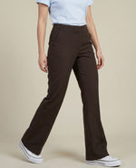Pantalón flare tiro alto - Café