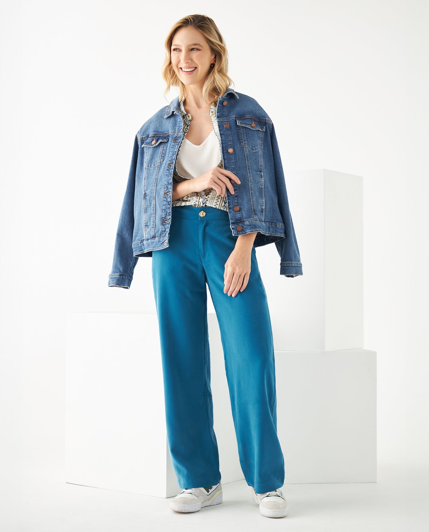 Pantalón elegante para mujer - Azul