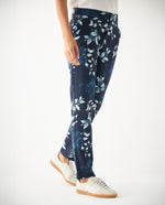 Pantalón con estampado floral para mujer - Azul