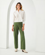 Pantalón clásico de color para mujer - Verde