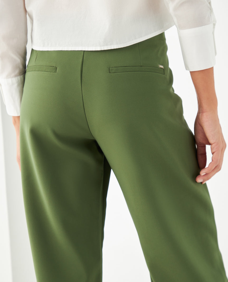 Pantalón clásico de color para mujer - Verde 34_431F009_VER180317_6