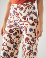 Pantalón clásico estampado para mujer - Café