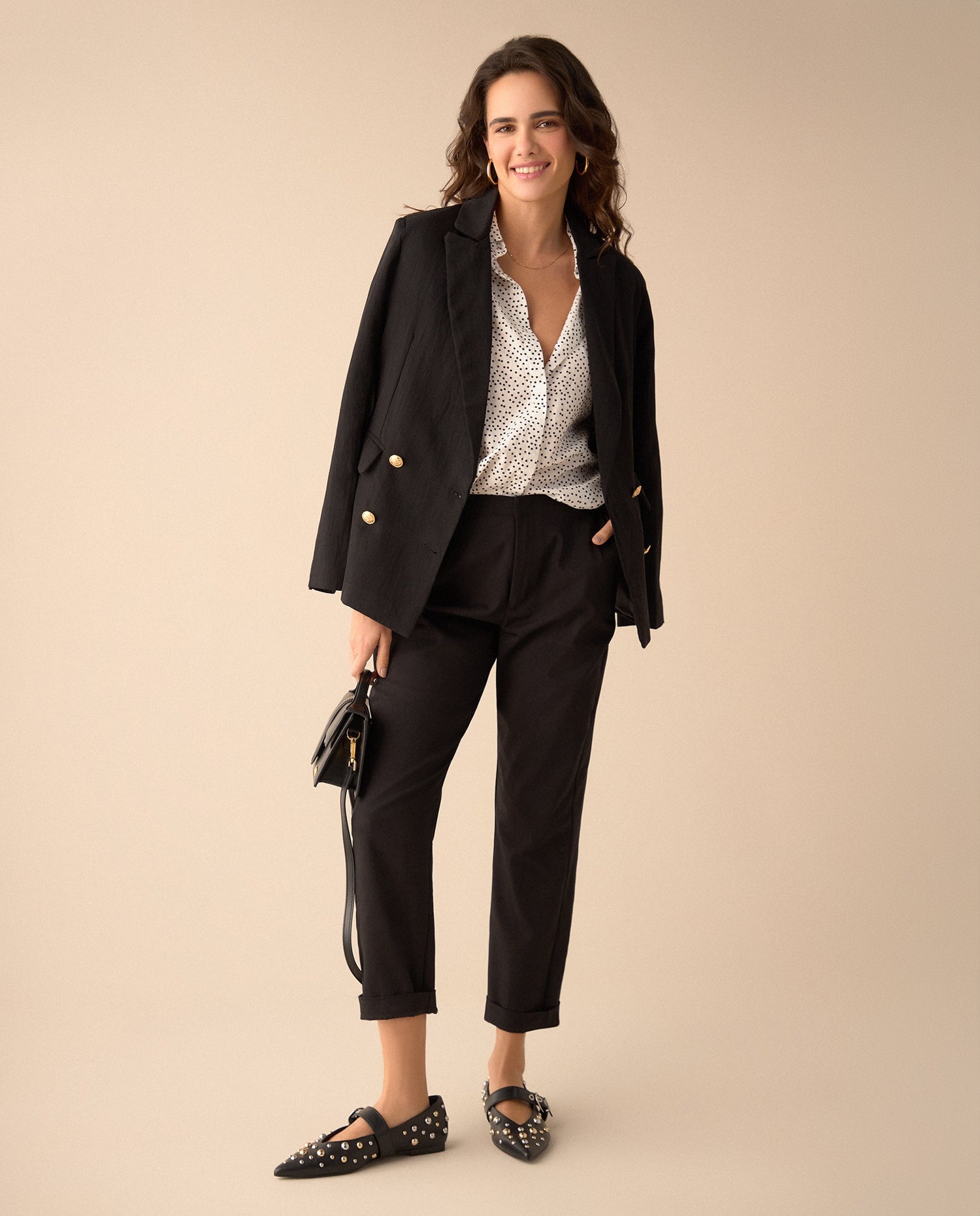 Pantalón bota recta para mujer - Negro
