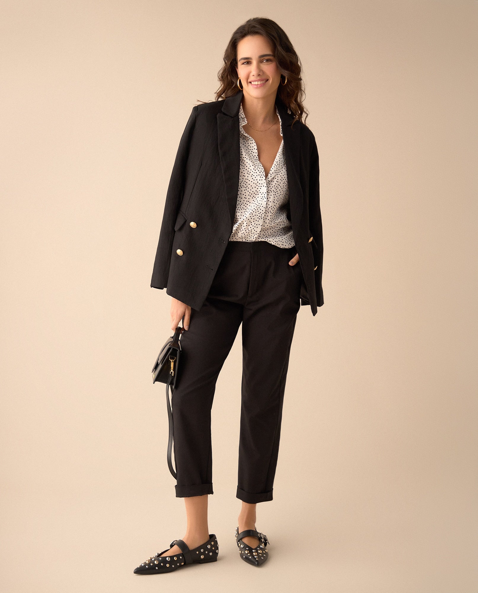 Pantalón bota recta para mujer - Negro 34_431G006_NEG190303_0