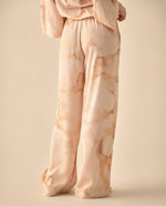 Pantalón Wide Leg estampado para mujer - Café