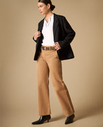 Pantalón straight leg clásico - Café