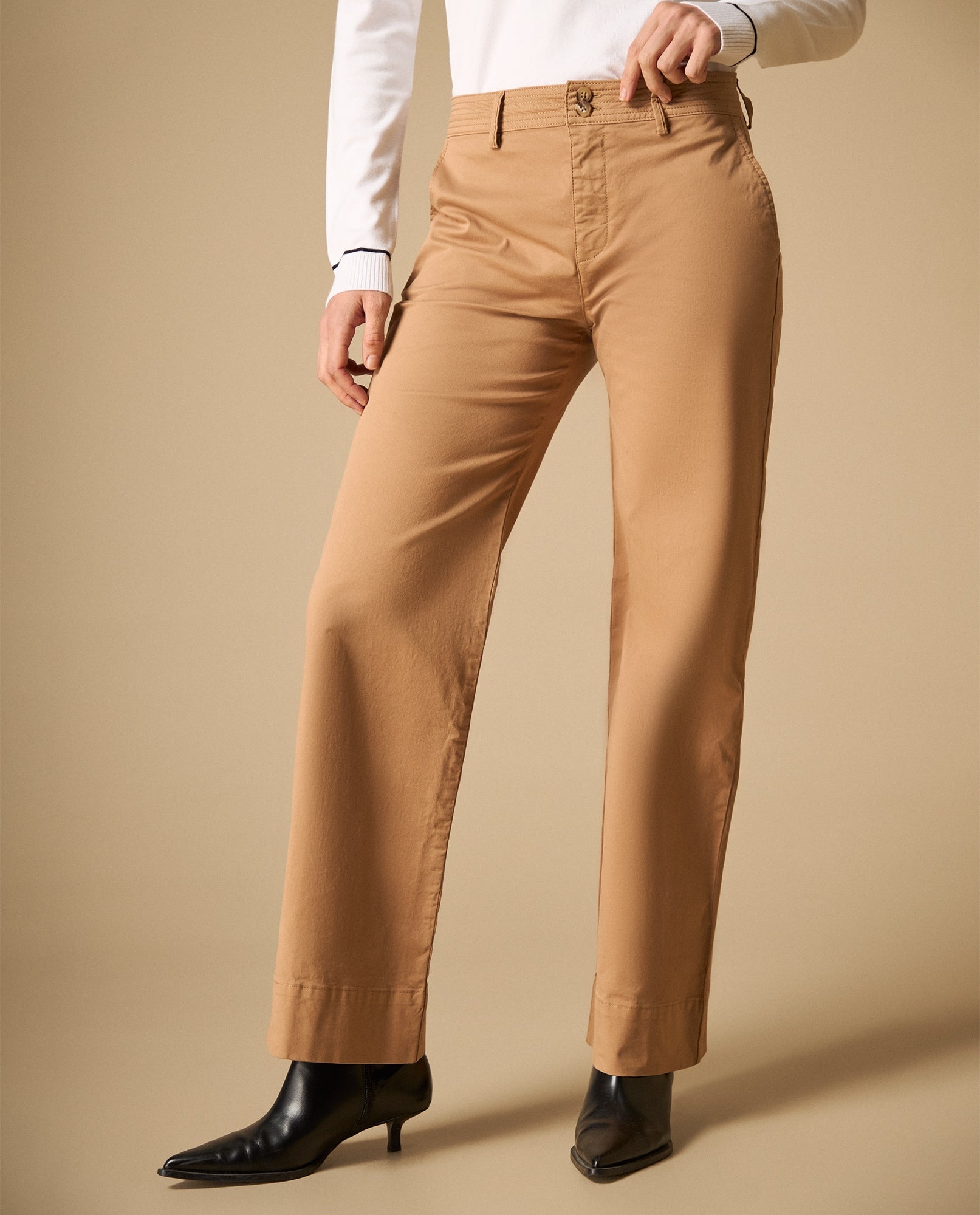 Pantalón straight leg clásico - Café 34_431H005_CAF171324_3