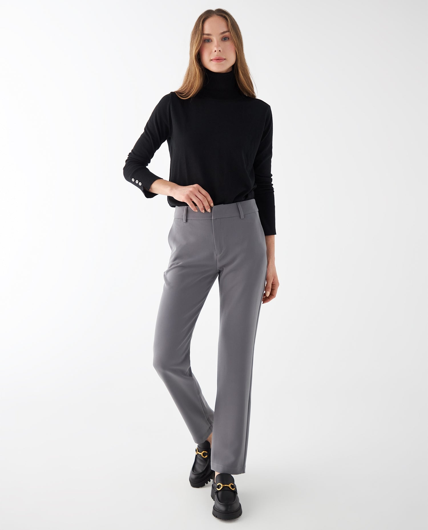 Pantalón de bota recta para mujer - Gris