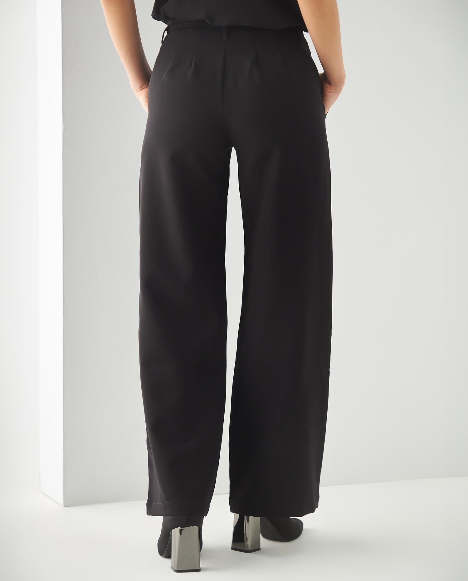 Pantalón bota amplia para mujer - Negro