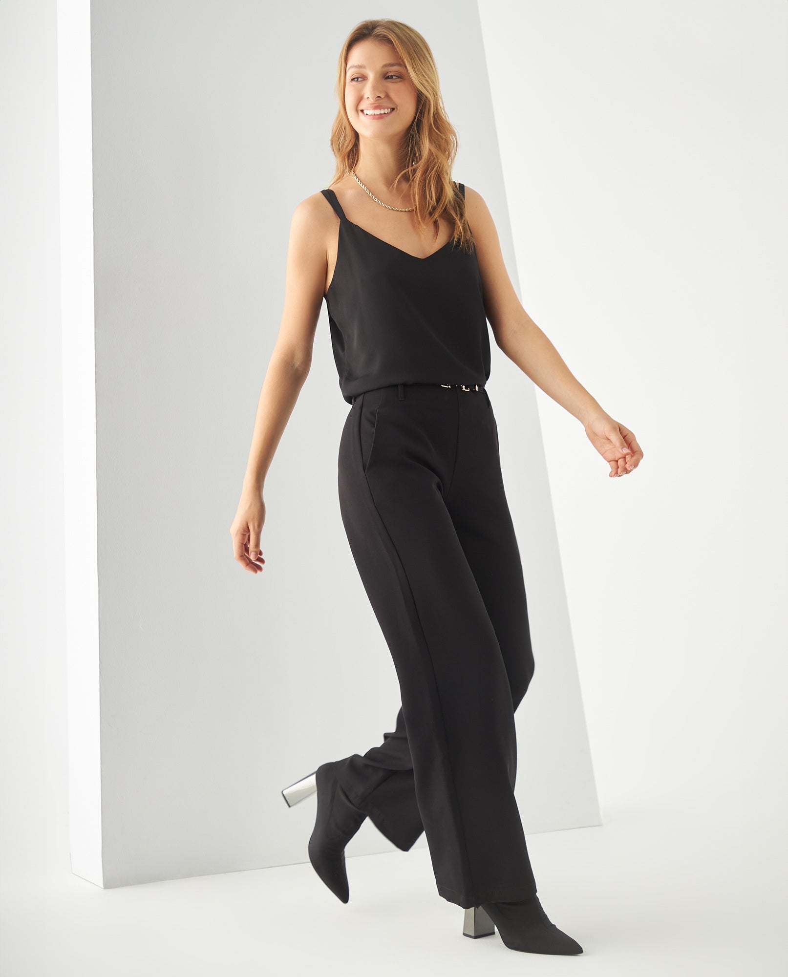 Pantalón bota amplia para mujer - Negro 34_432F008_NEG190303_6